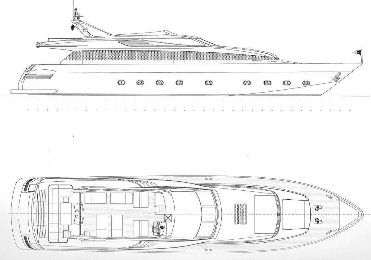 M/Y LUMAR-34m-Cantieri Navali Lavagna-Admiral-for charter